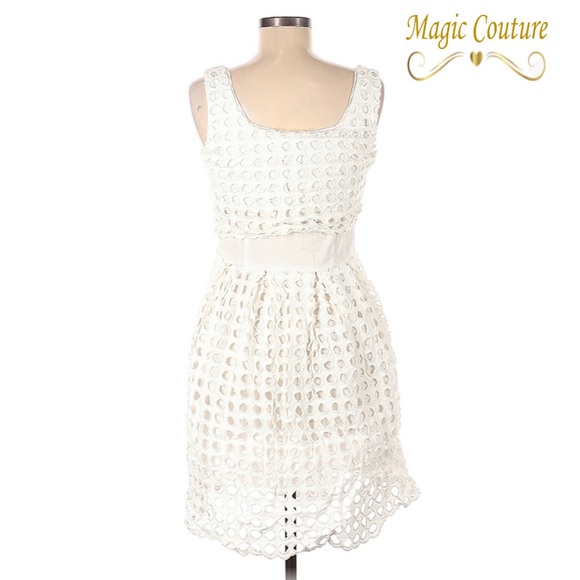 Sea New York White Popover Layered Lace Dress🤍🤍🤍 - Picture 2 of 10